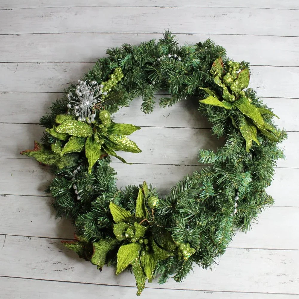 Artificial Christmas Wreath Evergreen Pine 21